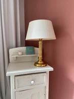 70s Herda lamp met moderne leren croco lampenkamp, Ophalen of Verzenden, Metaal, Hollywood regency, Minder dan 50 cm