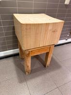 Slagers hakblok, Huis en Inrichting, Keuken | Keukenbenodigdheden, Ophalen, Zo goed als nieuw