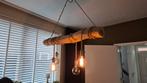 Boomstam lamp met dimbare lampen., Huis en Inrichting, Lampen | Hanglampen, Ophalen, Gebruikt, Rustiek, Minder dan 50 cm