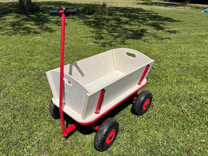 Houten bolderkar(lichte beschadigingen), Kinderen en Baby's, Speelgoed | Buiten | Voertuigen en Loopfietsen, Zo goed als nieuw