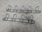 Set van 2 metalen wandkapstokken, Huis en Inrichting, Woonaccessoires | Kapstokken, Wandkapstok, Gebruikt, Ophalen of Verzenden