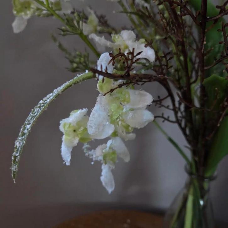 Kunst Sneeuwklokjes Iced - 49cm - Wit, Huis en Inrichting, Woonaccessoires | Kunstplanten en Kunstbloemen, Nieuw, Binnen, Ophalen of Verzenden