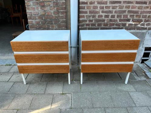 Vintage Interlübke nachtkastjes 1968, Huis en Inrichting, Slaapkamer | Nachtkastjes, Gebruikt, 55 tot 70 cm, 45 tot 65 cm, Kunststof
