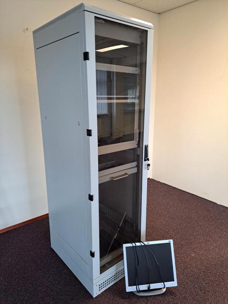 Patchkast / Serverkast 209x60x80cm, Computers en Software, Serverkasten, Gebruikt, Glas, Plaatstaal, Ophalen