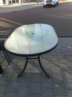 Tekoop  tuinset met stoelen, Tuin en Terras, Ophalen, Gebruikt, Rechthoekig, Aluminium