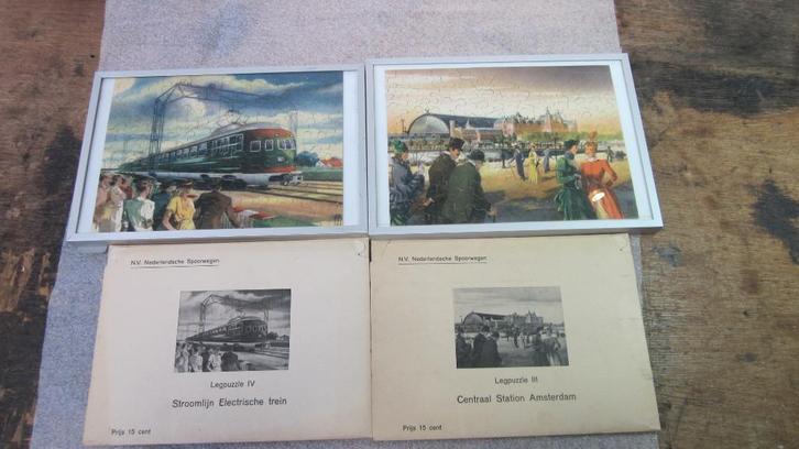 N.V. Nederlandse Spoorwegen Legpuzzle 3 en 4, Verzamelen, Spoorwegen en Tramwegen, Gebruikt, Trein, Overige typen, Ophalen of Verzenden