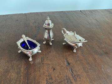 Zilver Cruet stel, Kingsway, Engels Vintage  beschikbaar voor biedingen