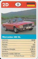 Kw4379 autokaartje mercedes 380 sl ( 2d ), Ophalen of Verzenden, Zo goed als nieuw, Auto's