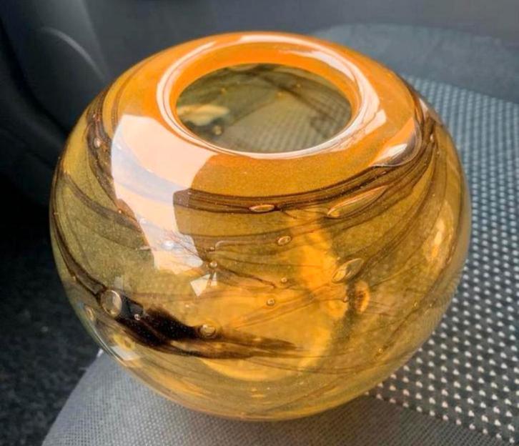 Vaas leuke met mooie kleuren Leerdam vaas puntgaaf., Antiek en Kunst, Antiek | Glas en Kristal, Ophalen of Verzenden