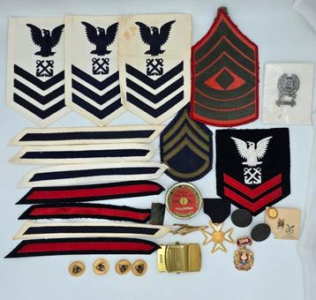 US WWII Navy Patches & Militaria beschikbaar voor biedingen