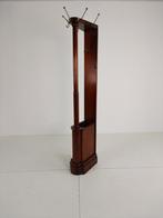 Elegante Engelse Mahonie Kapstok met Paraplubak – Art Deco, ., Zo goed als nieuw, ., Minder dan 100 cm