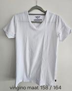Vingino shirt wit v- hals maat 158 / 164, Jongen, Ophalen of Verzenden, Zo goed als nieuw, Shirt of Longsleeve
