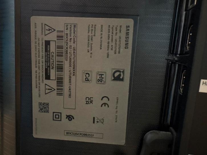 Samsung 43" UHD Smart TV - UE43TU7020, Audio, Tv en Foto, Televisies, Zo goed als nieuw, LED, 40 tot 60 cm, 4k (UHD), Samsung