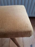 Vintage voetenbankje, krukje, jaren zestig, bronskleurig, Gebruikt, Vintage, Ophalen of Verzenden, Nvt