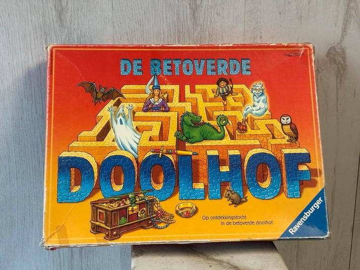 De Betoverde Doolhof Bordspel 2002, Hobby en Vrije tijd, Gezelschapsspellen | Bordspellen, Gebruikt, Drie of vier spelers, Reisspel