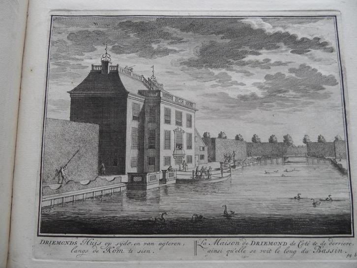 94 B Driemond het Huis Kopergravure 1719, Antiek en Kunst, Kunst | Etsen en Gravures, Ophalen of Verzenden