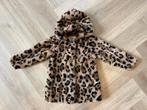 Teddy Jas met Panterprint - Maat 104, Kinderen en Baby's, Kinderkleding | Maat 104, Meisje, Gebruikt, Ophalen of Verzenden, Jas