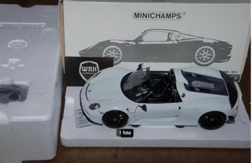 1:18 PORSCHE 918 SPYDER 2015 white Minichamps LTD 222 WRH, Hobby en Vrije tijd, Modelauto's | 1:18, Zo goed als nieuw, Auto, MiniChamps