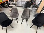 Set van 4 moderne stoelen, Huis en Inrichting, Stoelen, Ophalen, Gebruikt, Zwart, Vier
