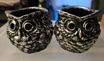 2x Leuke "herfst" decoratie uilen/waxinelicht houders NIEUW! beschikbaar voor biedingen