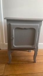 Brocant houten Nachtkastje nostalgisch grijs, Ophalen, Zo goed als nieuw, Elektrisch, Overige soorten