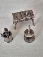 3 x zilveren schilders miniatuur, Ophalen of Verzenden, Zilver