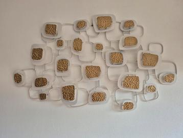 Prachtige wanddecoratie (wit/goud) beschikbaar voor biedingen