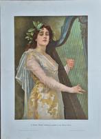 Antieke prent ca.1901 - IJdelheid - H. Schram, Ophalen of Verzenden, Voor 1940, Gebruikt, Overige onderwerpen