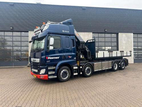 DAF CF 460 FAX 8x2 | 858 EP-6 Hipro autolaadkraan | 80ton/me, Auto's, Vrachtwagens, Bedrijf, DAF, Diesel, Euro 6, Automaat, Blauw