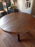 Ronde eettafel Mangohout 130 cm, Huis en Inrichting, Ophalen, Rond, Zo goed als nieuw, 100 tot 150 cm