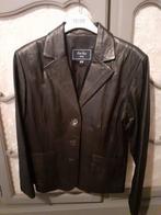 Lederen dames blazer maat 44 getailleerd, Ophalen of Verzenden, Zo goed als nieuw, Maat 42/44 (L), Zwart