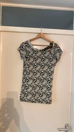 Dames shirt zwart/wit Maat S, Ophalen of Verzenden, Gedragen, Wit, Korte mouw
