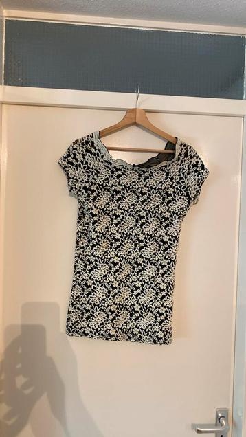 Dames shirt zwart/wit Maat S beschikbaar voor biedingen