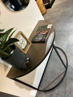 Bijzettafel half rond brons, Huis en Inrichting, Tafels | Salontafels, Ophalen, 50 tot 100 cm, Rond, Zo goed als nieuw