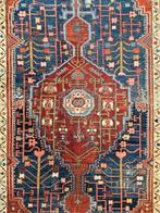 Handgeknoopt Perzisch antiek wol Nahavand tapijt 148x240cm, Huis en Inrichting, Stoffering | Tapijten en Kleden, 200 cm of meer