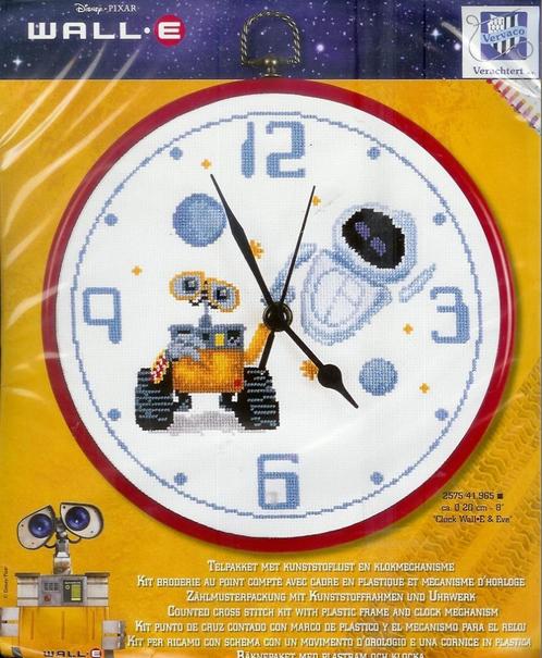 Cado opruiming disney borduurpakket, wall.e klok laatste, Hobby en Vrije tijd, Borduren en Borduurmachines, Nieuw, Borduurpakket