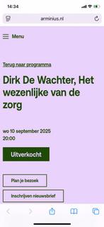Dirk de Wachter Arminius debatpodium Rotterdam, Eén persoon
