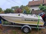 Quicksilver 500 met 90pk 4Stroke en trailer, Watersport en Boten, Vis- en Consoleboten, Gebruikt, Ophalen, 70 pk of meer, 3 tot 6 meter