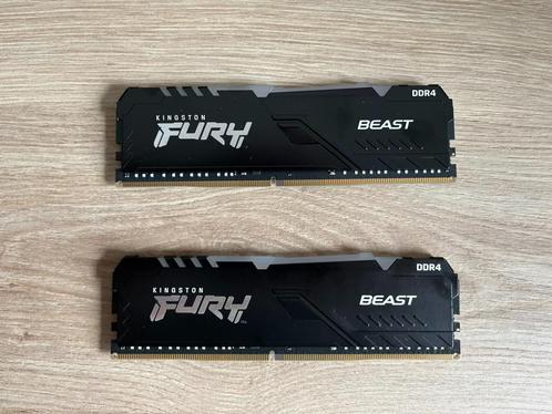 Kingston Fury Beast RGB 16GB(2x8GB) 3600MHz CL17, Computers en Software, RAM geheugen, Zo goed als nieuw, Desktop, 16 GB, DDR4