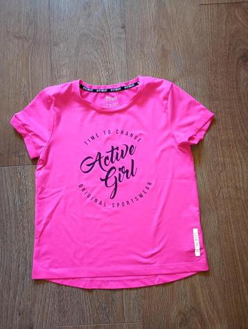 Mooi fuchsia roze shirt mt 133/140 beschikbaar voor biedingen