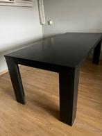 Zwarte houten eiken eettafel tafel, Huis en Inrichting, Tafels | Eettafels, Ophalen, Gebruikt, Eikenhout, 200 cm of meer