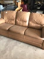 Bank in PU leer, Huis en Inrichting, Fauteuils, Ophalen of Verzenden, Zo goed als nieuw, Leer