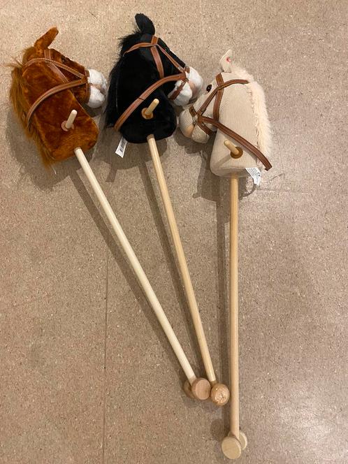 Stokpaard Zwart/Bruin/Zand, Kinderen en Baby's, Speelgoed | Hobbelfiguren, Nieuw, Ophalen of Verzenden