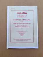 Service Manual: Wurlitzer 500 / 800 (1941) jukebox nieuw !!, Verzenden, Nieuw, 1970 tot heden, Wurlitzer