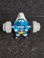 Leuk uit verzameling vintage smurf gewichtheffer jaren 80, Verzamelen, Ophalen of Verzenden, Zo goed als nieuw, Poppetje, Figuurtje of Knuffel