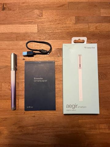Livescribe Aegir Smartpen Dolphin  + 4x A4 Notitieboeken beschikbaar voor biedingen