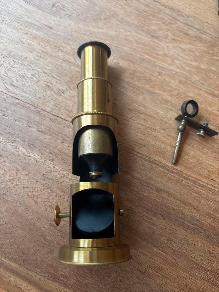 Antieke veldmicroscoop, Antiek en Kunst, Antiek | Glas en Kristal, Ophalen of Verzenden