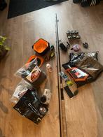 Visspullen, Ophalen, Gebruikt, Complete hengel