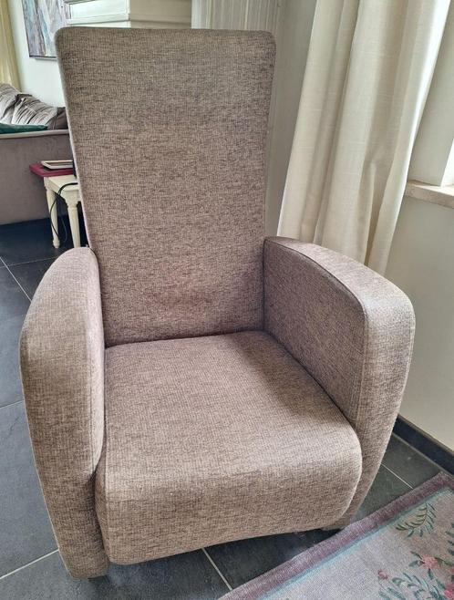 Nette Fauteuil/ stoel/ zetel, Huis en Inrichting, Stoelen, Gebruikt, Eén, Stof, Bruin, Ophalen