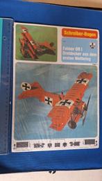 bouwplaat Fokker DR1  van schreiber - bogen, Hobby en Vrije tijd, Modelbouw | Vliegtuigen en Helikopters, Overige merken, Gebruikt